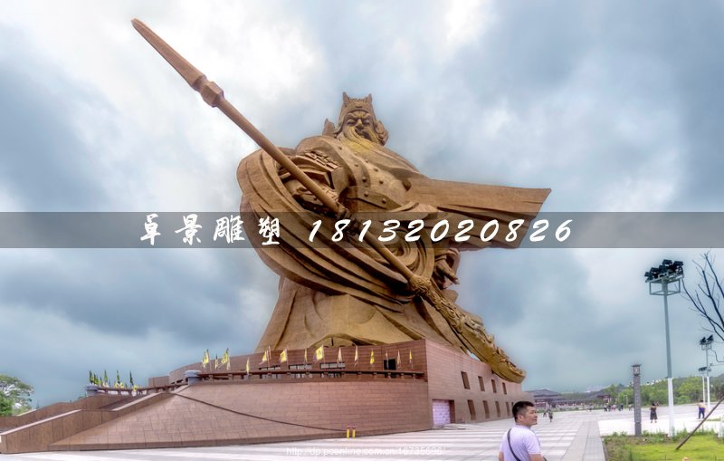 不銹鋼關公雕塑，廣場大型關公像 (1)