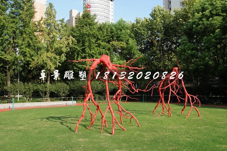樹根雕塑，公園玻璃鋼景觀雕塑