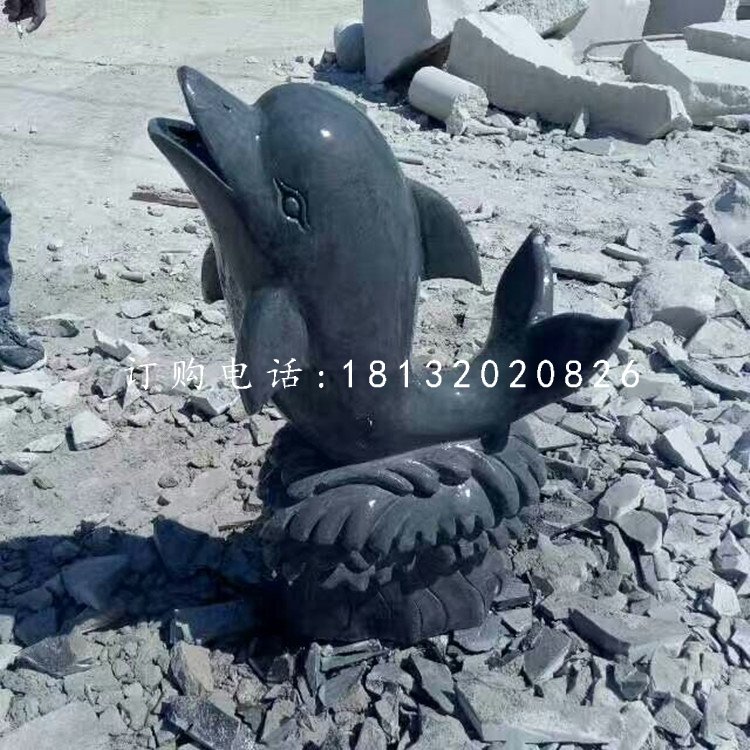 青石海豚石雕,動物石雕 (2)