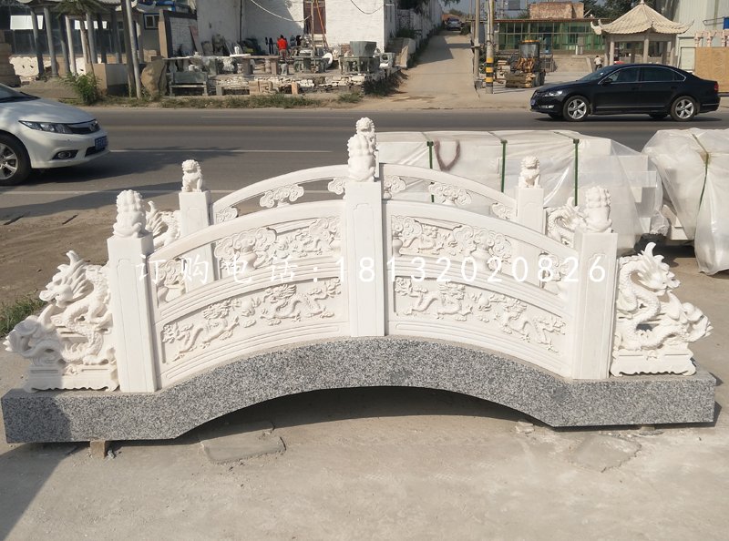龍浮雕橋，漢白玉石橋