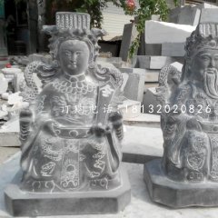 玉帝王母石雕，青石神仙雕塑