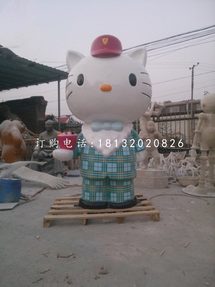 hellokitty雕塑，玻璃鋼卡通雕塑