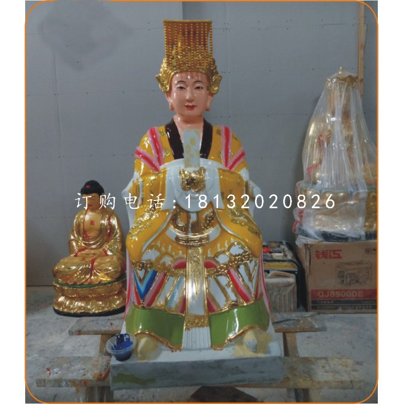 王母娘娘雕塑，玻璃鋼神仙雕塑