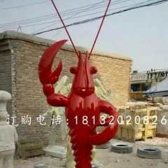玻璃鋼飯店門(mén)口雕塑，大蝦雕塑
