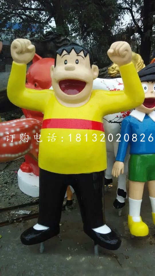 玻璃鋼胖虎雕塑，卡通人物雕塑