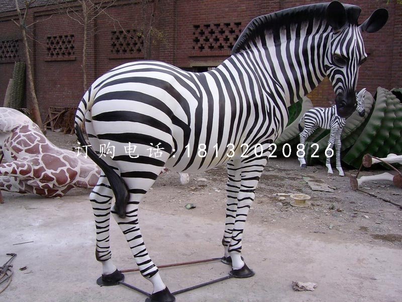 玻璃鋼斑馬，仿真動物 (4)