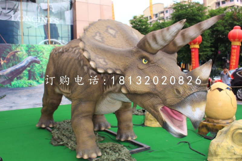 玻璃鋼動物，公園恐龍雕塑 (3)