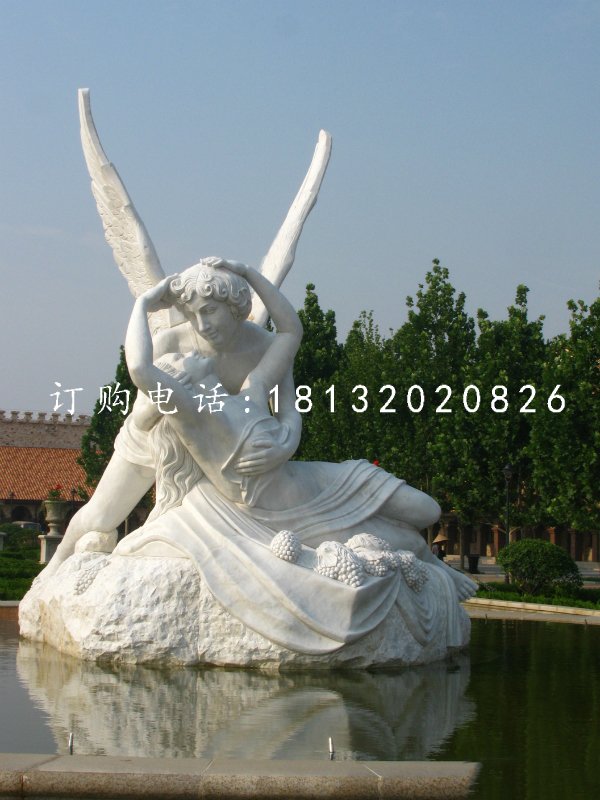 愛神石雕，漢白玉西方人物 (1)