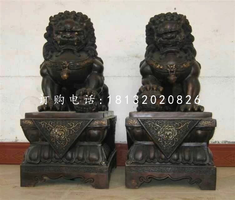 小型銅獅子，北京獅銅雕