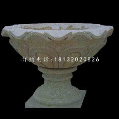 大理石花盆雕塑，公園景觀石雕
