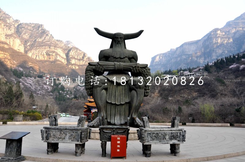 神農(nóng)銅雕，廣場(chǎng)神話人物銅雕