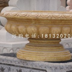 砂巖花缽雕塑，歐式花盆