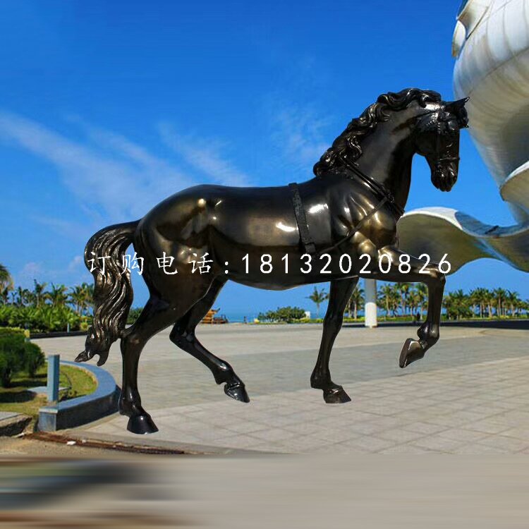 玻璃鋼奔馬雕塑，廣場動物雕塑