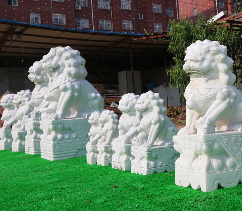 漢白玉獅子，寺廟景觀石雕