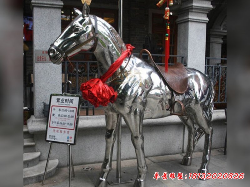 不銹鋼馬雕塑，公園景觀不銹鋼動物雕塑