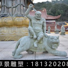 伏虎羅漢石雕，公園人物石雕
