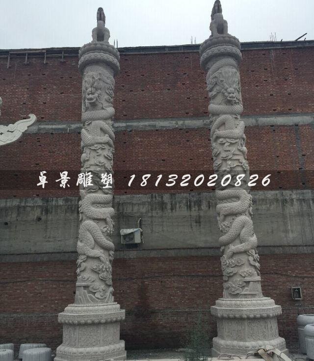 龍柱石雕，華表石雕，廣場(chǎng)柱子雕塑