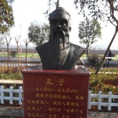 孔子銅雕像，校園名人銅雕