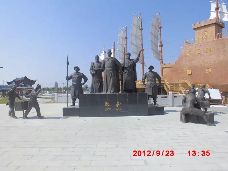 鄭和銅雕，古代名人銅雕