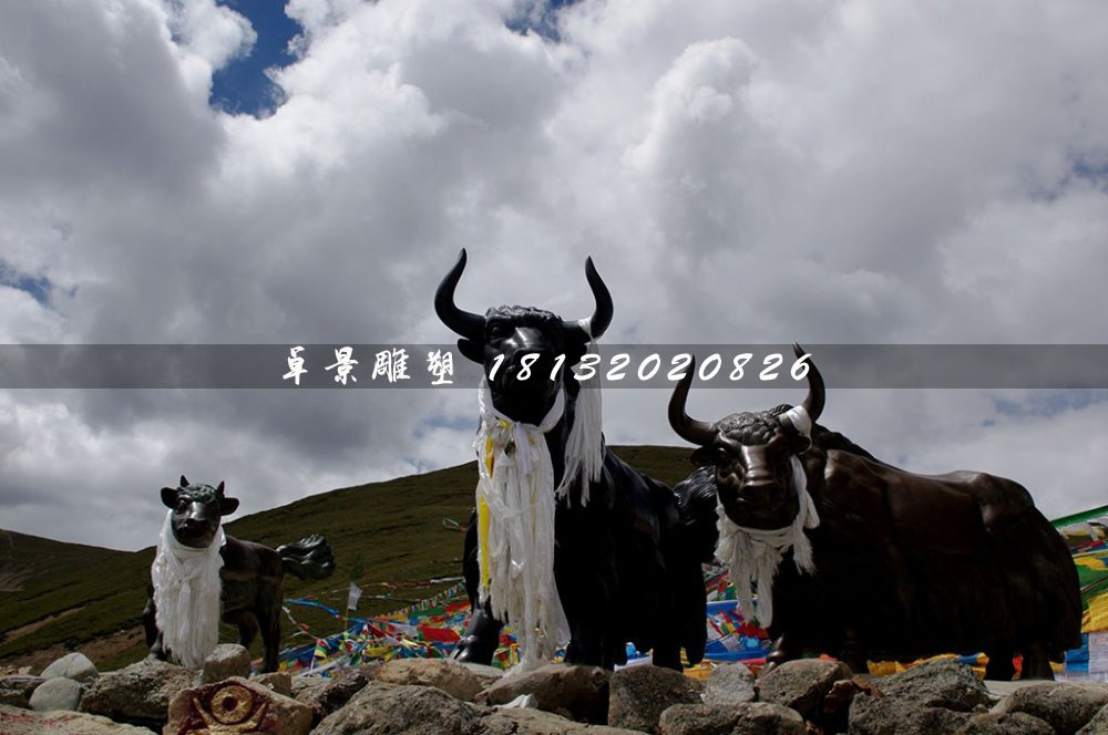 不銹鋼牦牛雕塑，不銹鋼草原雕塑