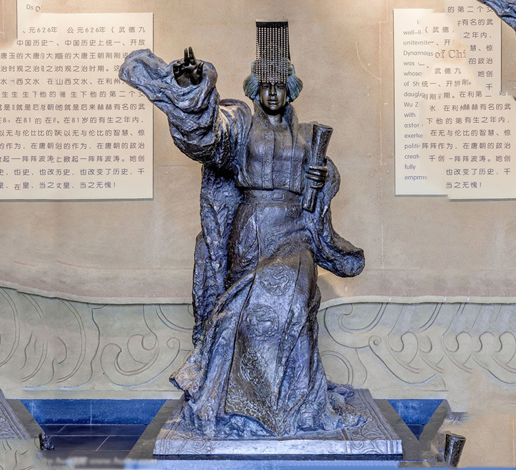 武則天雕塑，玻璃鋼古代人物雕塑
